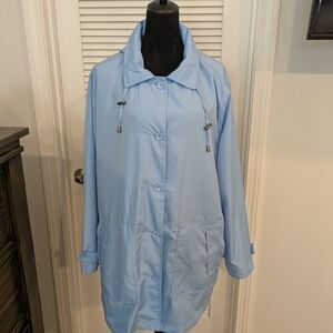 Sky Blue Women's Hoodie Utility Jacket Size XL New No Tag